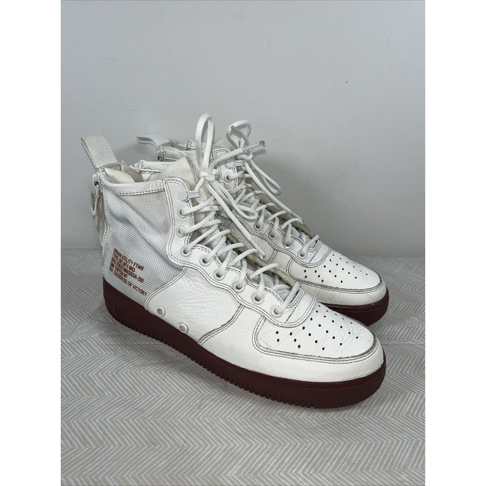 Nike Mens SF Air Force 1 Mid Mars Stone Sz 9.5 Sneakers Shoe Ivory Retro Comfort